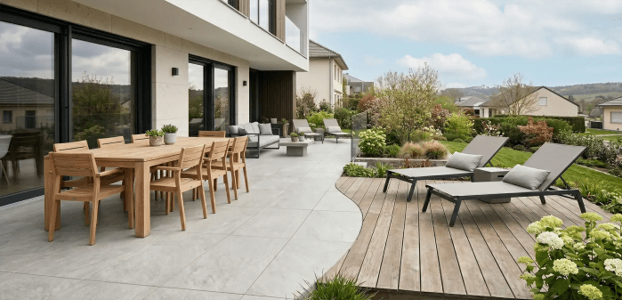 A beautiful house on Limpertsberg with a double terrace (wood and porcelain) designed by a professional landscaper.